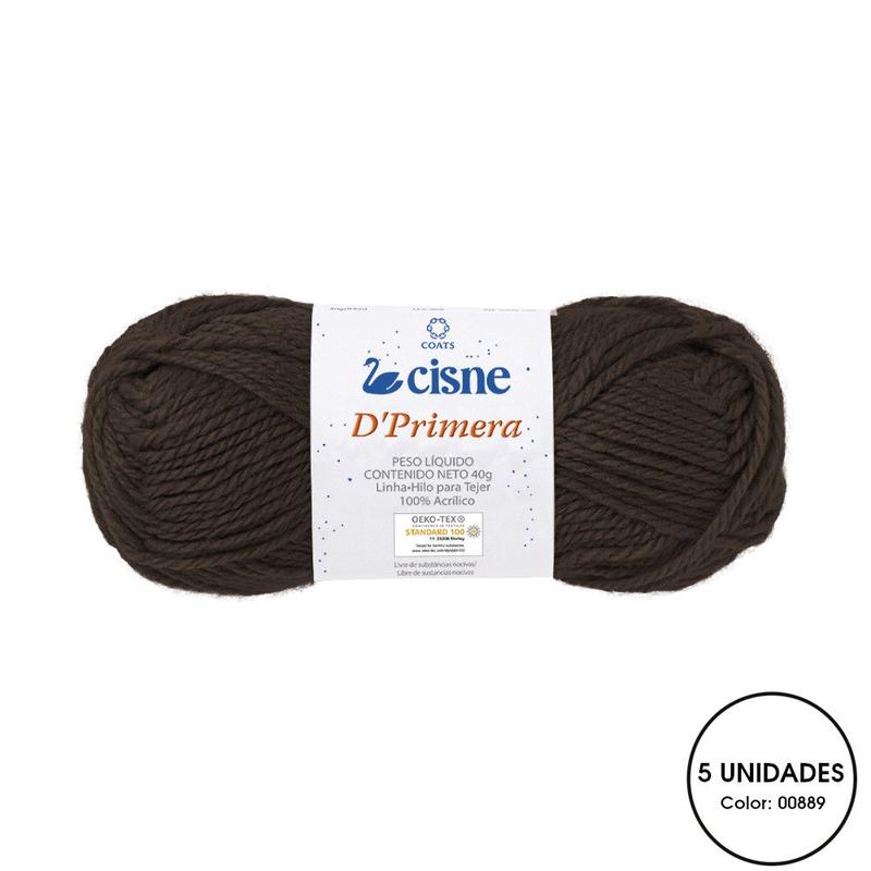 Kit 5 Novelo de Lã Tricô Crochê Cisne D'Primera 40g - COATS - Lãs